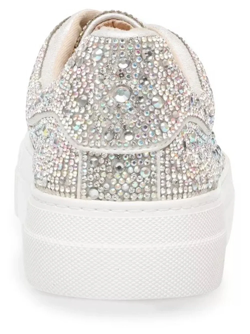 BETSY JOHNSON | Sidny Lace-Up Rhinestone Platform Sneakers